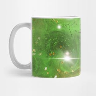 Trendy Green Red Gold Galaxy Pattern Mug